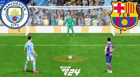 FIFA 24 | RONALDO VS MESSI | MANCHESTER CITY VS FC BARCELONA | UCL FINAL | PENALTY SHOOTOUT - PS5