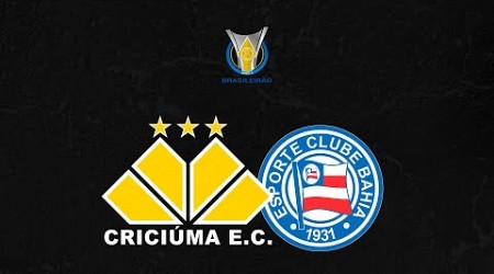 CRICIÚMA X BAHIA - JORNADA ESPORTIVA - BRASILEIRÃO SERIE A - 16/06/2024