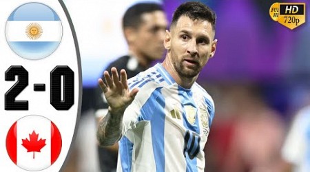 Argentina vs Canada 2-0 Highlights &amp; All Goals | Copa America 2024 HD