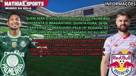 Palmeiras x RB Bragantino | Brasileirão Serie A | Confira as informações da partida