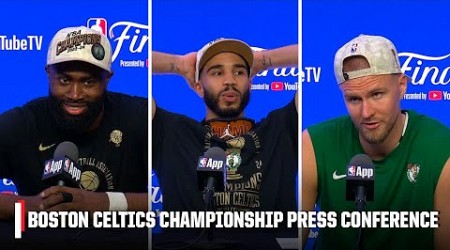 Boston Celtics react to winning HISTORIC 18th NBA Championship [PRESS CONFERENCE] | 2024 NBA Finals