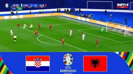 Croatia vs Albania (2-2) | UEFA Euro Cup 2024 | Match Live Today | eFootball Pes 21 Gameplay