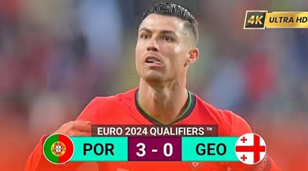 Portugal vs Georgia 3-0 | Ronaldo Hattrick EURO 2024 Qualifiers Highlights Goals