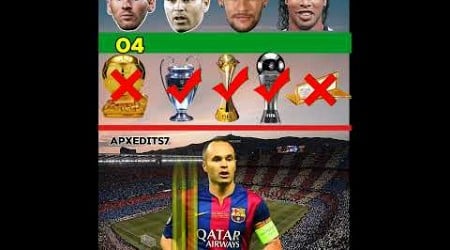 Barcelona legends and their trophies. #footballers #barcelona