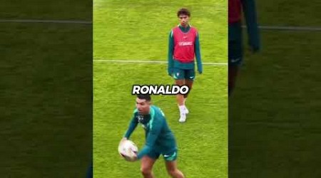 CRISTIANO RONALDO SMILES WHEN HE SEES THE REAL MADRID JERSEY 