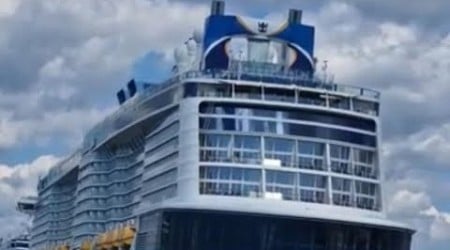 Large cruiseship in Southampton Docks