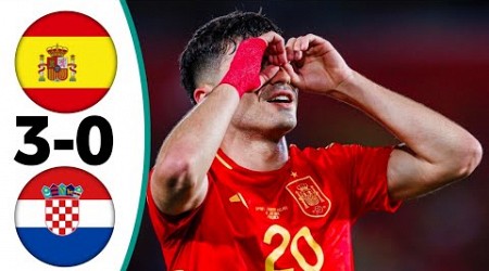 Spain vs Croatia 3-0 Goals &amp; Highlights 2024