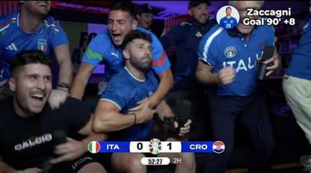 Italy fans react to 98th minute goal vs Croatia | EURO 2024 Reactions