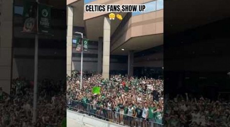 The streets of Boston are FLOODED with Celtics fans 