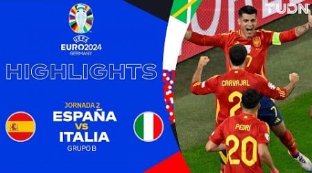HIGHLIGHTS - España vs Italia | UEFA EURO 2024 - J2 | TUDN