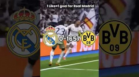 1 like 1 goal for real Madrid