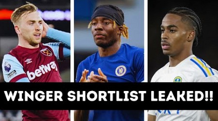 REVEALED!! New winger shortlist! | No more Bruno release clause!!