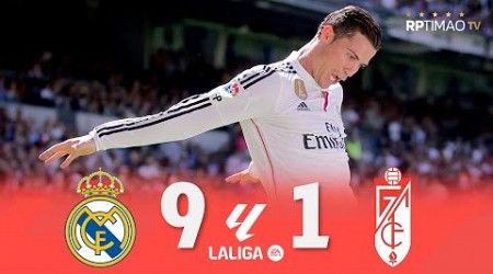 Real Madrid 9 x 1 Granada (C. Ronaldo 5 Goals) ● La Liga 14/15 Goals &amp; Highlights ᴴᴰ