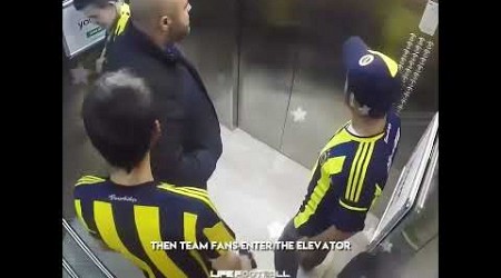 Fenerbahce and Galatasaray Fans Fight In An Elevator