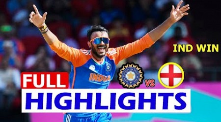 Full Highlights | India Vs England 2nd Sami Final Icc T20 World Cup 2024 Usa | Ind Vs Eng