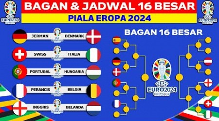 Bagan &amp; Jadwal 16 Besar Piala Eropa 2024 - Klasemen Piala Eropa 2024 Hari Ini - UEFA EURO 2024