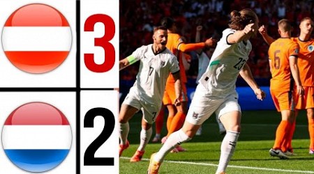 Netherlands vs Austria (2-3) Highlights | UEFA EURO 2024 || Niederlande 2-3 Österreich