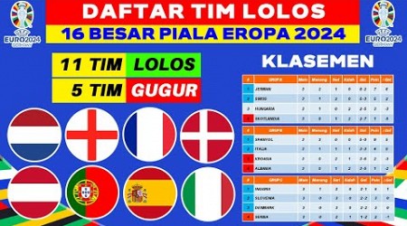 BELANDA &amp; INGGRIS LOLOS! Daftar 11 Negara Lolos 16 Besar Piala Eropa 2024 - UEFA EURO 2024