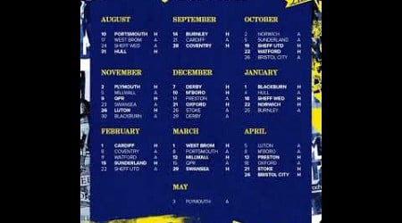 The official Leeds United fixture list for the 2024/25 Championship season!! #LUFC