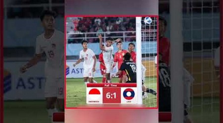 hasil pertandingan Indonesia vs laos ASEAN U16 BOYS&#39; CHAMPIONSHIP #football #aseanfootball #shorts