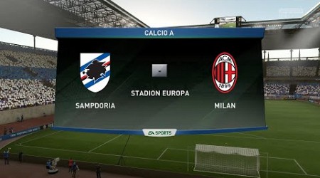 Fifa 17 | Sampdoria vs AC Milan - Bacca - Luiz Adriano - Honda - Bonaventura - Serie A 2016/2017