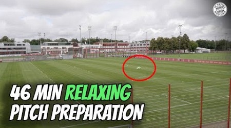 Relaxing sound of preparing a football pitch | 46 minutes at Säbener Straße