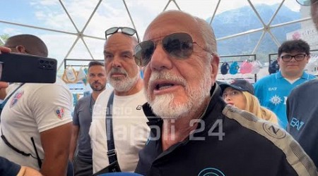 DE LAURENTIIS in mezzo ai tifosi del Napoli a Dimaro, sentite cosa dice!