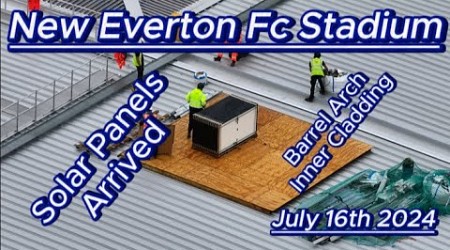 New Everton FC Stadium - 16th July 2024 - Bramley Moore Dock - Solar Panels on site latest progress