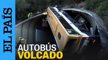 ACCIDENTE | Las imágenes del autobús accidentado en el túnel de Barcelona | EL PAÍS