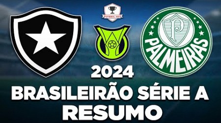 BOTAFOGO 1 x 0 PALMEIRAS AO VIVO | BRASILEIRÃO SÉRIE A 2024 | 17ª RODADA | NARRAÇÃO