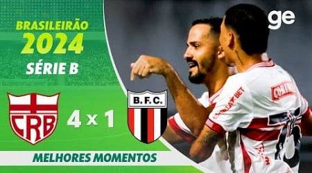 CRB-AL 4 X 1 BOTAFOGO-SP | 9ª RODADA BRASILEIRÃO SÉRIE B 2024 | ge.globo