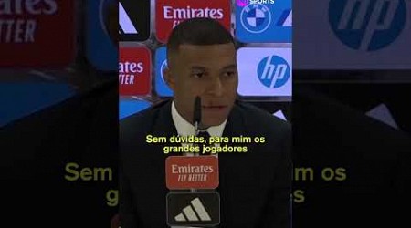 &quot;MUITO FELIZ DE JOGAR COM VINI E RODRYGO&quot; OLHA O QUE O MBAPPÉ FALOU NA APRESENTAÇÃO AO REAL #shorts