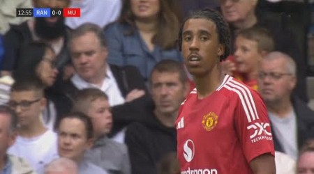 Leny Yoro Man Utd DEBUT vs Rangers 2024/25 