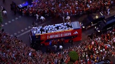 Euro 2024 winners Spain parade through Madrid 