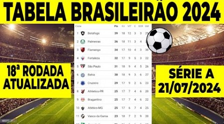 CAMPEONATO BRASILEIRO SÉRIE A ATUALIZADO | TABELA DO BRASILEIRÃO | CLASSIFICAÇÃO DO BRASILEIRÃO 2024