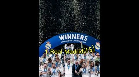 Top 5 clubs with most champions league trophy 