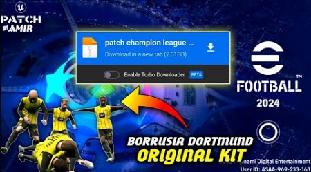 Download UEFA Champions League eFootball PES 2024 Mobile PATCH Obb APK DATA | Android &amp; Ios | V3.6.2