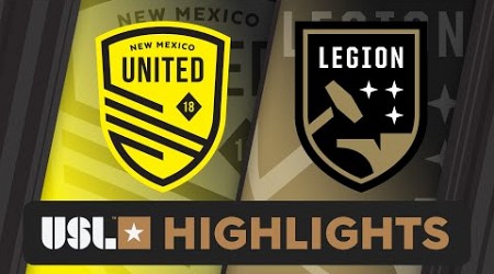 7.20.2024 | New Mexico United vs. Birmingham Legion FC - Game Highlights