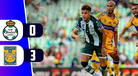 SANTOS PIERDE 3 - 0 ANTE TIGRES POR LA FECHA 4 - LIGA MX APERTURA 2024 | REY DEPORTIVO