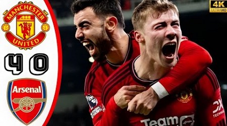 Manchester United vs Arsenal 4-0 - All Goals &amp; Highlights - Man United match today