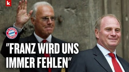 Von Emotionen übermannt: Bei Beckenbauer versagen Hoeneß die Worte | FC Bayern München