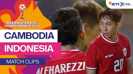 Cambodia vs Indonesia - Match Clips | Asean Boys Championship U19 2024