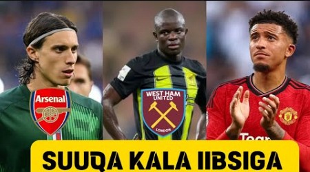 Farxada Arsenal kadib Calafiori yaa ku xigi doona iyo Man utd oo suuqa soo dhigtay 7 ciyaartooy