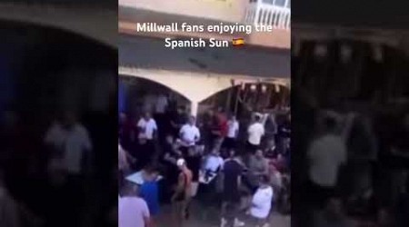 Millwall fans enjoying the Spanish Sun 