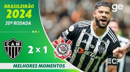 ATLÉTICO-MG 2 X 1 CORINTHIANS | MELHORES MOMENTOS | 20ª RODADA BRASILEIRÃO 2024 | ge.globo