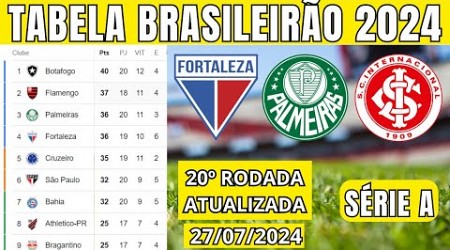 TABELA CLASSIFICAÇÃO DO BRASILEIRÃO 2024 - CAMPEONATO BRASILEIRO HOJE 2024 BRASILEIRÃO 2024 SÉRIE A