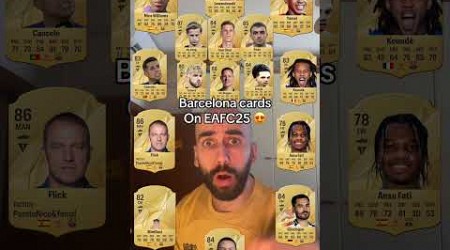 Barcelona cards on eafc25 with Yamal,Pedri and Nico Williams