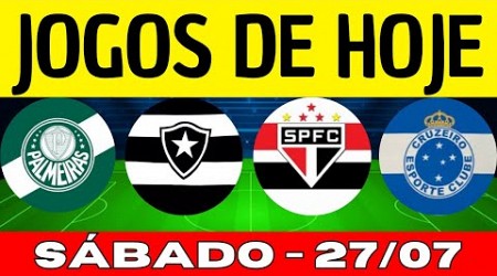 JOGOS DE HOJE | BRASILEIRÃO 2024 | DESTE SÁBADO 27/07/2024 | JOGOS DO CAMPEONATO BRASILEIRO