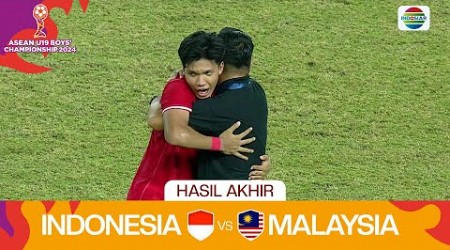 Hasil Akhir Pertandingan - Indonesia vs Malaysia | Asean Boys U19 Championship 2024