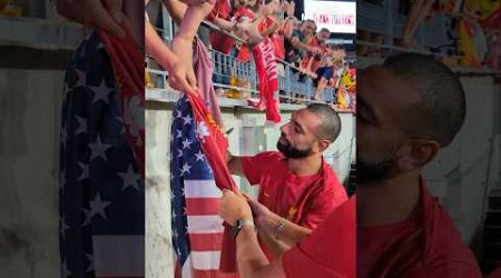 Salah With The Fans In Pittsburgh 